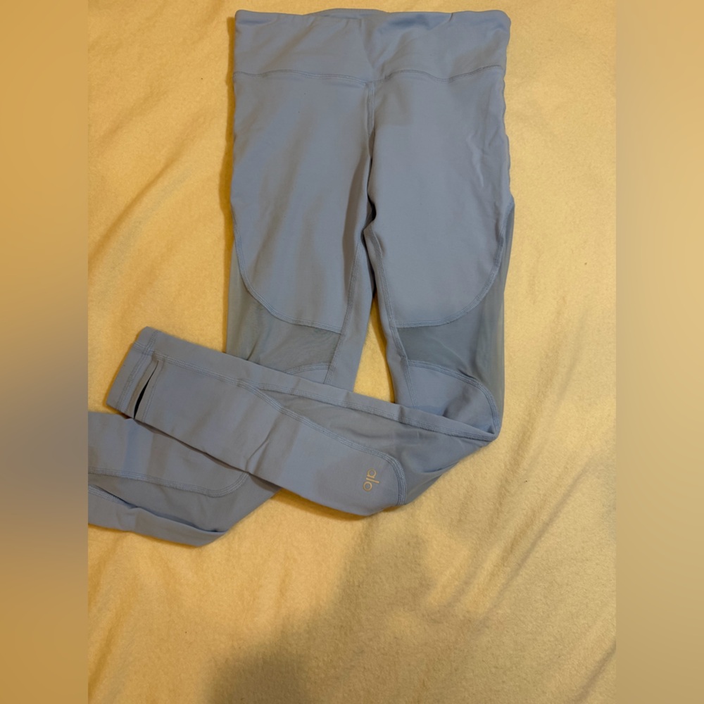 ALO Yoga Light Blue Gray High-Rise Leggings